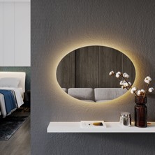 Oval LED Işıklı Banyo Aynası – Duvara Monte Modern Ayna (AYP196-L)