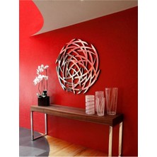 Şık 50X50CM Gümüş Aynalı Pleksi Duvar Dekoru, Modern ve Zarif Tasarım