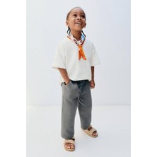 Danuna Kids Beyaz  Oversıze T-Shirt Kız Erkek Çocuk Unısex Yarım Kollu  % 100 Pamuk T-Shirt