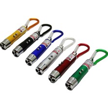 3lü Başlık Laser LED Lıght 3in1 Renkli Lazer Anahtarlık