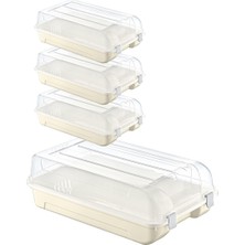 4'lü Kadın Latte Ayakkabı Kutusu Seti, Şık ve Kullanışlı Depolama Çözümü