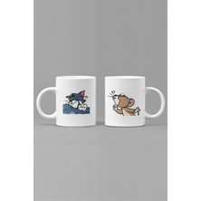 Tom ve Jerry Kalp Sevgili/çift/arkadaş 2'li Kupa Bardak Seti