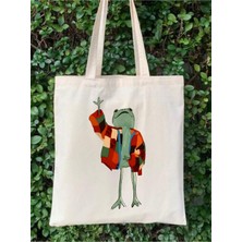 Harry Styles Cardigans Frog - Kurbağa Tasarımlı Tote Bag Bez Çanta