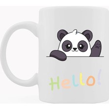 Pandalı Eğlenceli Yazılı Esprili Özel Tasarım Baskılı Kupa Bardak Komik Kupa Bardak Kahve Bardağı