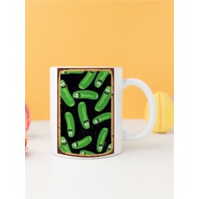 Yeşil Virüs Baskılı Kupa Bardak