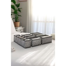 3'lü Gri Akordiyon Çekmece Düzenleyici Seti