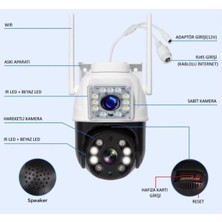 O-Kam 3011 Çift Kameralı Full Hd 4 Mp Gece Görüşlü Ip Wi-Fi Güvenlik Kamerası