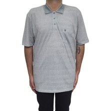 Santa Fistan Store Erkek Desenli Klasik Kesim Rahat Kalıp Tek Cepli Polo Yaka Battal T-Shirt