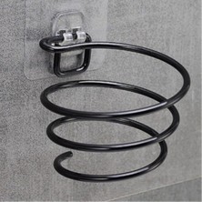 Sihirli Yapışkanlı Siyah Saç Kurutma Makine Askısı Tutucu Vakumlu Saç Kurutmalık Fön Makinası