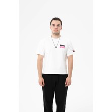 Roun Baskılı Beyaz Boxyfit T-Shirt