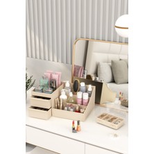 Teknotrust Çiftli Makyaj ve Kozmetik Saklama Kutusu Seti,  Şık ve Düzenli Kullanım Sağlar