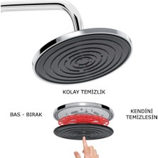 Valtemo Europe Kireç Kırıcılı Patentli Yağmurlama Yeni Tasarım Duş Seti Vs-2903 