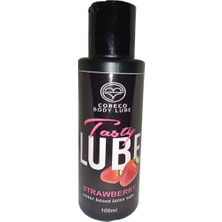 Cobeco Body Lube With Strawberry Water Based - Tasty Lube Latex Safe 100 ml / Latex - Kondom Uyumlu Su Bazlı  Çikoolata Aromalı Lubrikant Jel