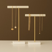 Teknotrust İkili Kolye Standı,  Şık ve Kullanışlı Beyaz Tasarım