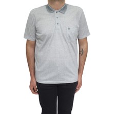 Santa Fistan Store Erkek Desenli Klasik Kesim Rahat Kalıp Tek Cepli Polo Yaka T-Shirt