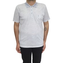 Santa Fistan Store Erkek Desenli Klasik Kesim Rahat Kalıp Tek Cepli Polo Yaka T-Shirt