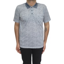 Santa Fistan Store Erkek Desenli Klasik Kesim Rahat Kalıp Tek Cepli Polo Yaka T-Shirt