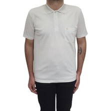 Santa Fistan Store Erkek Desenli Klasik Kesim Rahat Kalıp Tek Cepli Polo Yaka T-Shirt