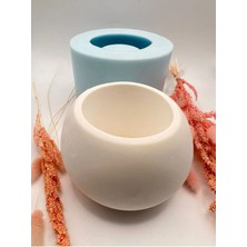 Beyaz Yuvarlak Saksı Silikon Kalıbı, Şık ve Kullanışlı Tasarım