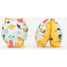 Knittingtr Çocuk Yüzme Kolluğu, 11-30 Kg, Açık Mavi, Balık Desenli