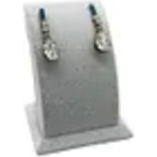 Teknotrust Krem Renk Süet Kumaş Ayaklı 9/7 cm Küpe Sergileme Dekoru