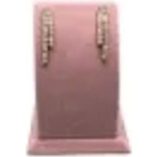 Teknotrust Pembe Süet Kumaş Ayaklı Küpe Sergileme Dekoru 9/7 cm