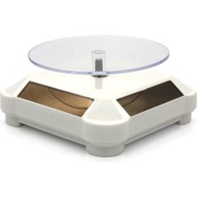 Teknotrust Beyaz Solar Döner Ürün Sergileme Standı,  Pratik ve Şık Tasarım