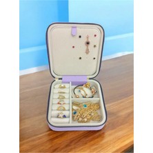 Teknotrust Şık Orta Boy Takı Saklama Kutusu,  Seyahat ve Ev Kullanımı İçin Ahşap ve Deri