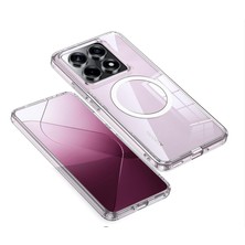 Xiaomi Mi 14T Pro Uyumlu Köşe Korumalı Darbe Emici Sert Sararmaz Şeffaf Magsafe Kılıf