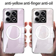 Xiaomi Mi 14T Pro Uyumlu Köşe Korumalı Darbe Emici Sert Sararmaz Şeffaf Magsafe Kılıf