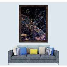 Astronot Çerçeveli Duvar Tablosu 30X45 cm
