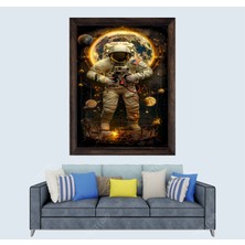 Astronot Çerçeveli Duvar Tablosu 20X30 cm