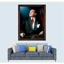 Atatürk Portresi Çerçeveli Duvar Tablosu 20X30 cm