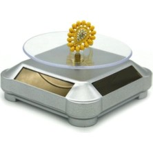 Teknotrust Gümüş Renkli Solar Döner Ürün Sunumu Ürün Standı