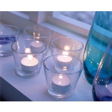 Şeffaf Cam Tealight Mumluk, Şık ve Zarif Dekoratif Aksesuar