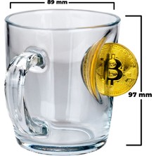 Bitcoin Madeni Para Hediyelik Özel Fincançay Kahve Bardağı Kupa 340CC