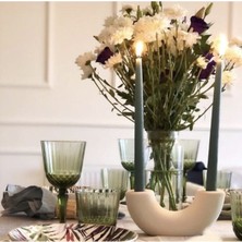 Şamdan Mumluk U Şekli Beyaz ile Şıklık ve Zarafet Sağlayın