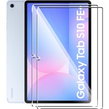 Samsung Galaxy Tab S10 Fe Plus 13.1 Inç 2025 Kılıf Kalem Bölmeli Katlanabilir Standlı Yumuşak Silikon Kapak + Ekran Koruyucu Cam + Dokunmatik Kalem 3in1 Set SM-X620 X626B
