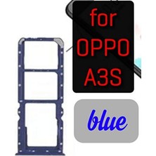 İndirim Plus Oppo Uyumlu A3SOPPO Uyumlu A5 Sim Kart Yuvası Sim Kart Çekmecesi Mavi Renk Ilanı