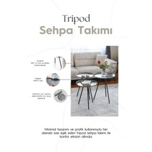He Dizayn Aksesuar Tripod 3'lü Sehpa