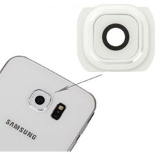 İndirim Plus Samsung Galaxy G920 S6 Uyumlu Çerçeveli Kamera Camı (Beyaz)