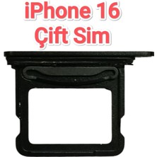 İndirim Plus iPhone 16 Sim Çekmecesi Sim Kart Yuvası Çift Sim Telefonlara Uygundur Siyah Titanyum Renk