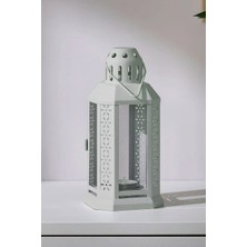 Askılı Mum Feneri, Tealight Mumluk, 22CM, Şık ve Şeffaf Tasarım
