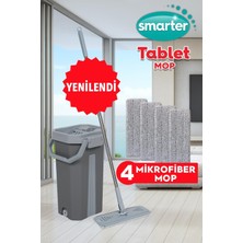 Gri Tablet Mop ve Yedekli Temizlik Seti, Pratik ve Güçlü Temizlik Çözümü