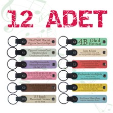 Muhasebe Öğrencilerine Anlamlı Hediye, 12'li Set, Isme Özel Yazılı Anahtarlık