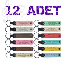 Karne Tatili Öncesi Için Tüm Sınıfa Özel, 12' Li Set, Mükemmel Hediyelik Anı ve Hatıra Anahtarlığı