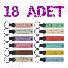 Resim Bölümü Öğrencilerine Anlamlı Hediye, 18'li Set, Kişiselleştirilmiş Hatıra Anahtarlık