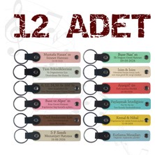 Müsabakalar Için Üzerine Isim ve Özel Mesaj Yazılabilen, 12'li Mükemmel Hediyelik Hatıra Anahtarlık