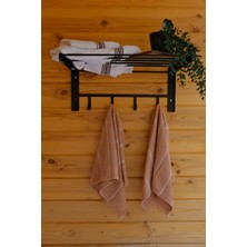 HE Dizayn Aksesuar Banyo Için Katlanabilir Askılı Havlu Rafı - 45X22 cm