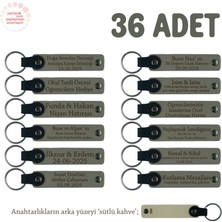 Kül Gri & Sütlü Kahve, Güzellik Merkezi Açılış Kutlamanız Için Markanıza Özel, 36' Lı Set Anahtarlık